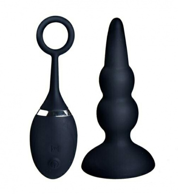 SB-8130 Remote Black/ Анальный стимулятор с вибрацией, ДУ, водонепроницаемый