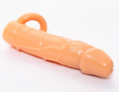BI-026227/ Penis sleeve 7 закрытая насадка реалистик на фаллос,удлинитель + 5см