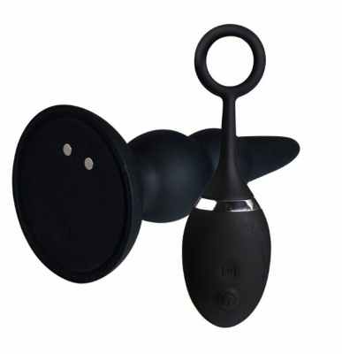 SB-8130 Remote Black/ Анальный стимулятор с вибрацией, ДУ, водонепроницаемый