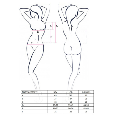 NADYA CORSET Сексуальный корсет черный - Passion S/M
