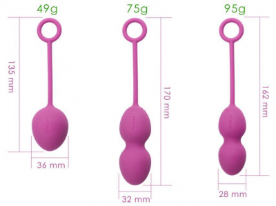 SSYB-PMR/ Nova Ball Сливовый Вагинальные шарики со смещенным центром тяжести