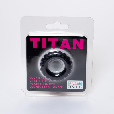 BI-210145/ Эрекционное кольцо TITAN с крупными ребрышками