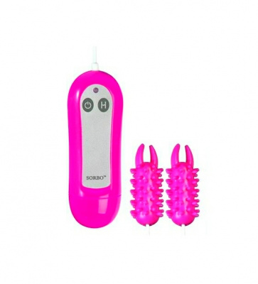 SB-8109 Pink/ Вибростимуляторы для сосков Dual Stimulating Vibrator (пара)