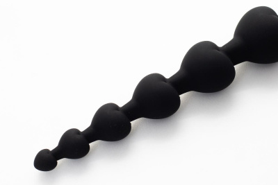 CN-511489574/ Анальная цепочка Heart Booty Beads черная