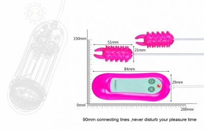 SB-8109 Pink/ Вибростимуляторы для сосков Dual Stimulating Vibrator (пара)