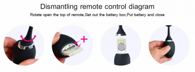 SB-8130 Remote Black/ Анальный стимулятор с вибрацией, ДУ, водонепроницаемый