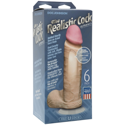 276-01 BX DJ/ Фаллоимитатор реалистик с мошонкой на присоске Ultra Skin 6 Realistic Cock        